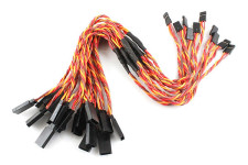 10Pcs Heavy Duty 22# / 22AWG Servo Twisted Wire Y cable 300mm JR Color